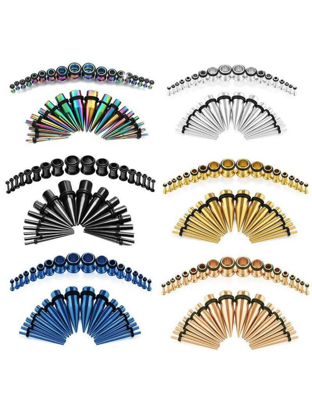 36-piece earring ear expansion set, multiple colors available